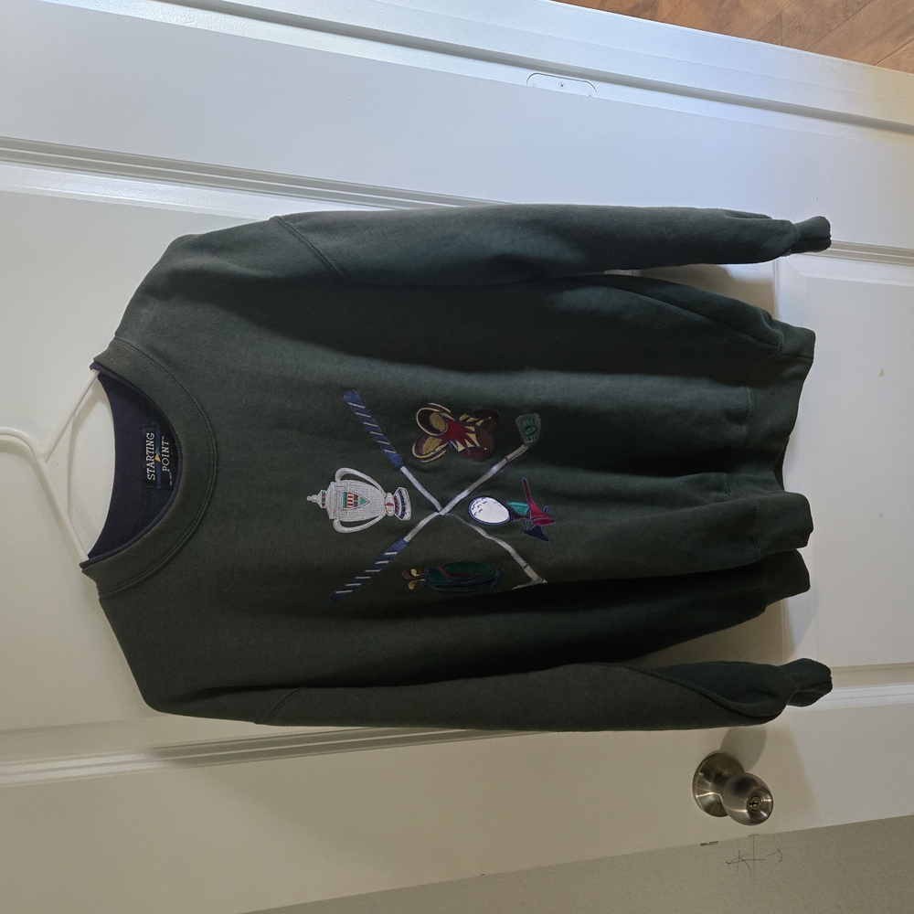 Vintage Starting Point Green Sweater